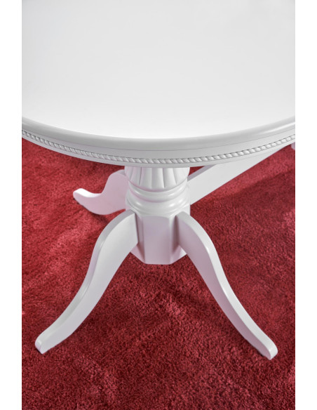 JOSEPH Stół Rozkładany Biały 150-190cm - Klasyczny ze Zdobionymi Nogami