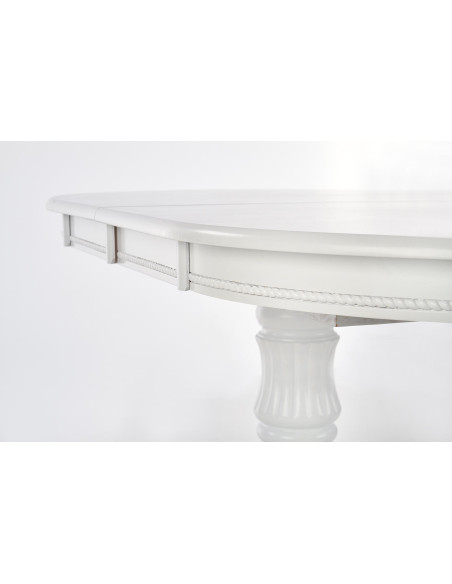 JOSEPH Stół Rozkładany Biały 150-190cm - Klasyczny ze Zdobionymi Nogami