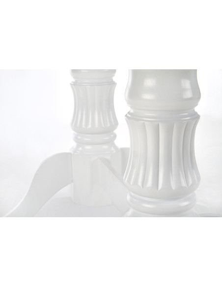 JOSEPH Stół Rozkładany Biały 150-190cm - Klasyczny ze Zdobionymi Nogami