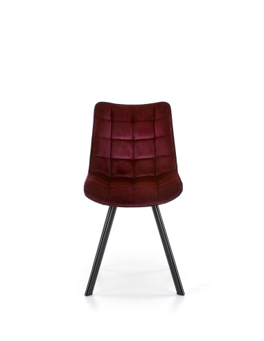 K332 Krzesło Pikowane Velvet Bordowe - Głębia Koloru i Nienaganny Wygląd