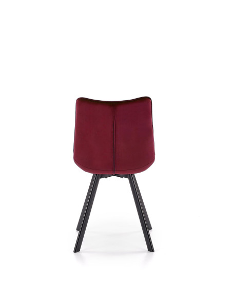 K332 Krzesło Pikowane Velvet Bordowe - Głębia Koloru i Nienaganny Wygląd