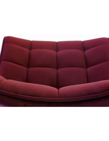 K332 Krzesło Pikowane Velvet Bordowe - Głębia Koloru i Nienaganny Wygląd