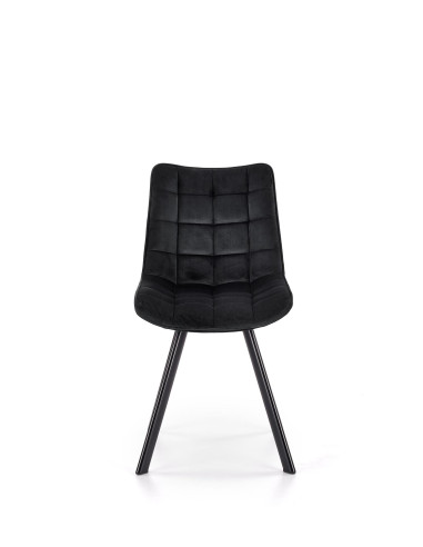 K332 Krzesło Pikowane Velvet Czarne - Nowoczesna Elegancja i Komfort