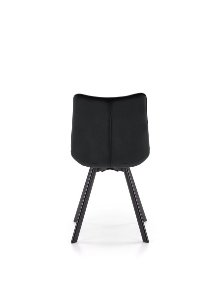 K332 Krzesło Pikowane Velvet Czarne - Nowoczesna Elegancja i Komfort