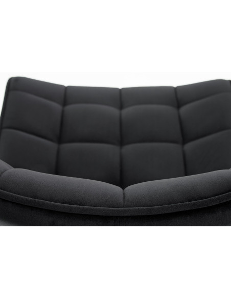 K332 Krzesło Pikowane Velvet Czarne - Nowoczesna Elegancja i Komfort