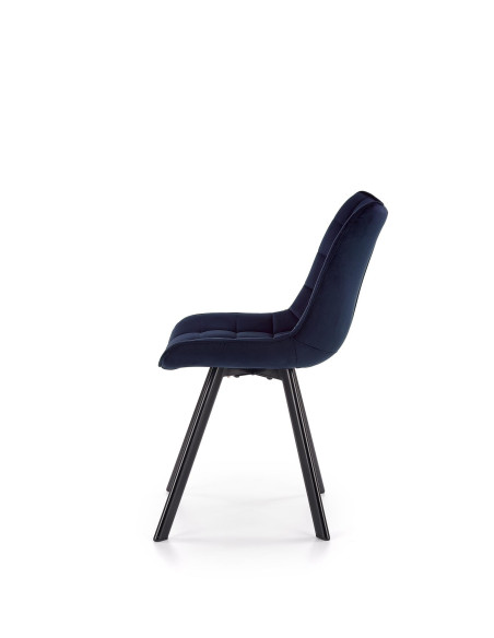 K332 Krzesło Pikowane Velvet Granatowe - Wysublimowany Design i Komfort