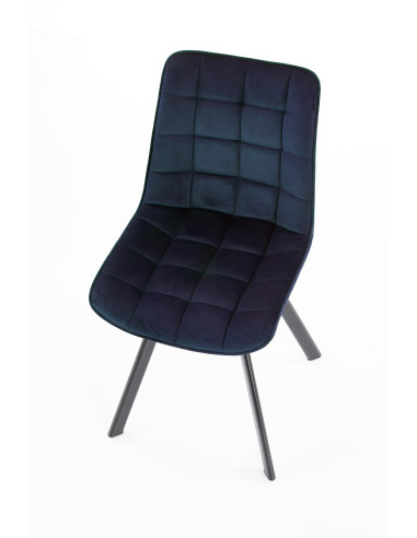 K332 Krzesło Pikowane Velvet Granatowe - Wysublimowany Design i Komfort