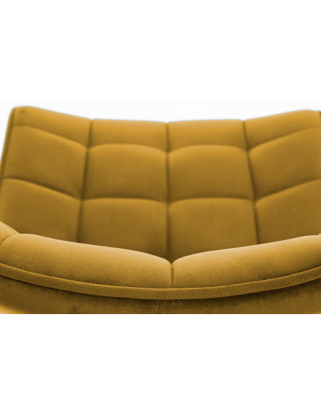 K332 Krzesło Pikowane Velvet Musztardowe - Żywy Barwny Akcent i Wygoda