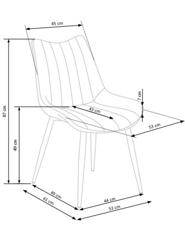 K388 Krzesło Pikowane Ciemnozielone / Nogi Czarne - Elegancka Kompozycja