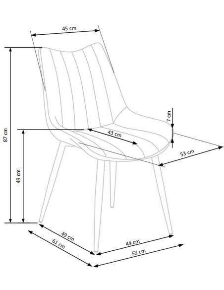 K388 Krzesło Pikowane Ciemnozielone / Nogi Czarne - Elegancka Kompozycja