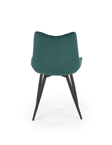 K388 Krzesło Pikowane Ciemnozielone / Nogi Czarne - Elegancka Kompozycja