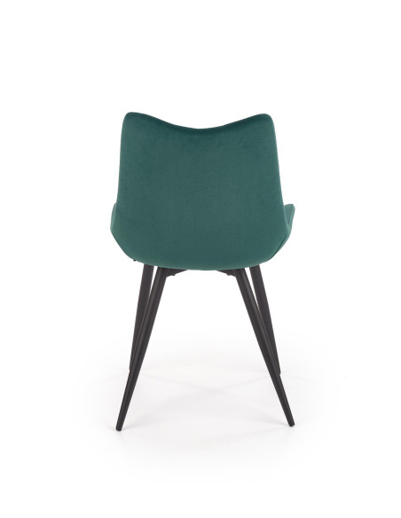 K388 Krzesło Pikowane Ciemnozielone / Nogi Czarne - Elegancka Kompozycja