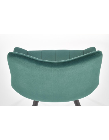 K388 Krzesło Pikowane Ciemnozielone / Nogi Czarne - Elegancka Kompozycja