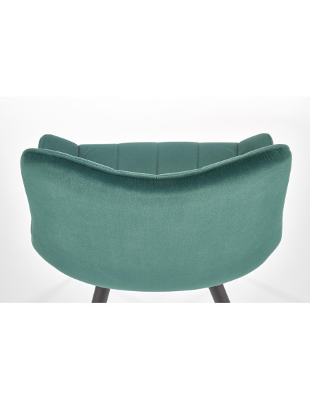 K388 Krzesło Pikowane Ciemnozielone / Nogi Czarne - Elegancka Kompozycja