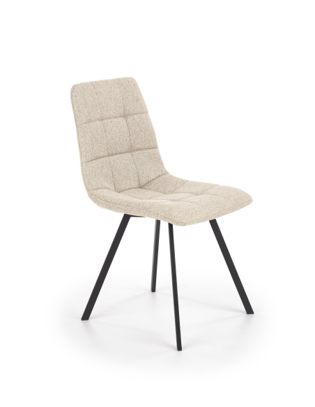 K402 Krzesło Pikowane Beżowe - Nowoczesna Estetyka