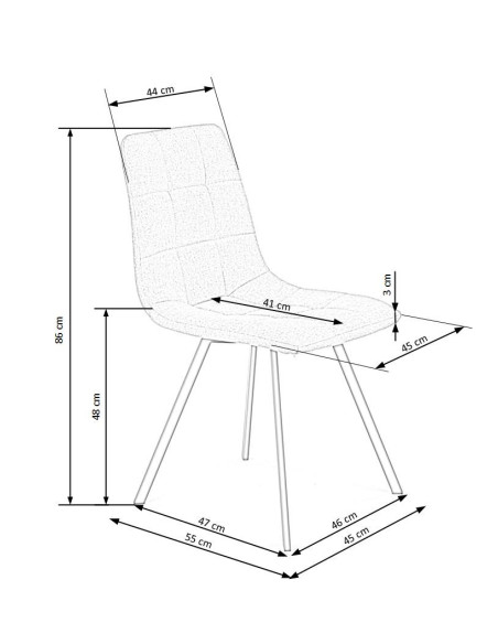 K402 Krzesło Pikowane Beżowe - Nowoczesna Estetyka