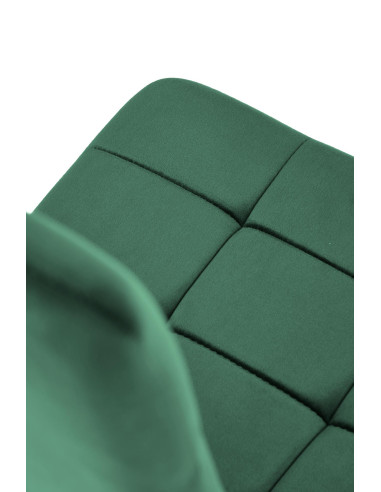 K416 Krzesło Pikowane Ciemnozielony Velvet, Chrom - Nowoczesność i Styl