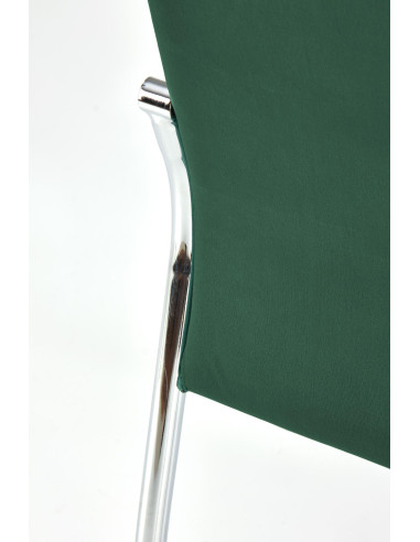 K416 Krzesło Pikowane Ciemnozielony Velvet, Chrom - Nowoczesność i Styl
