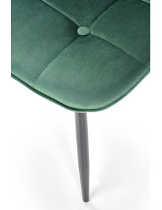 K417 Krzesło Pikowane Ciemnozielony Velvet - Elegancja i Wygoda 2