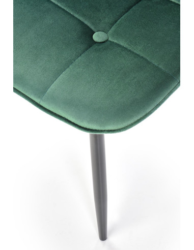 Krzesło pikowane CH/417 ciemny zielony VELVET