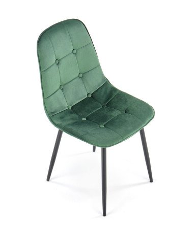 Krzesło pikowane CH/417 ciemny zielony VELVET