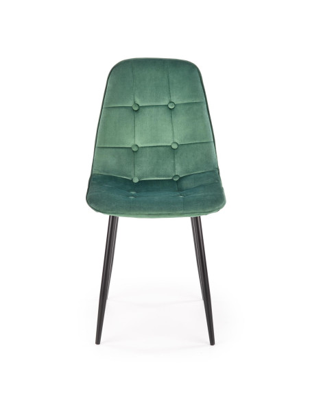 Krzesło pikowane CH/417 ciemny zielony VELVET