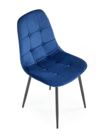 K417 Krzesło Pikowane Granatowy Velvet - Elegancja i Wygoda