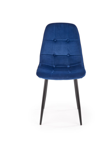 K417 Krzesło Pikowane Granatowy Velvet - Elegancja i Wygoda
