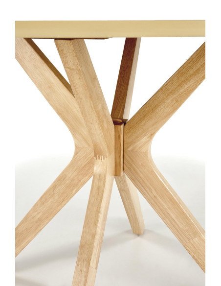 NICOLAS Stół Okrągły Fi120cm Dąb Naturalny - Naturalny Styl i Funkcjonalność