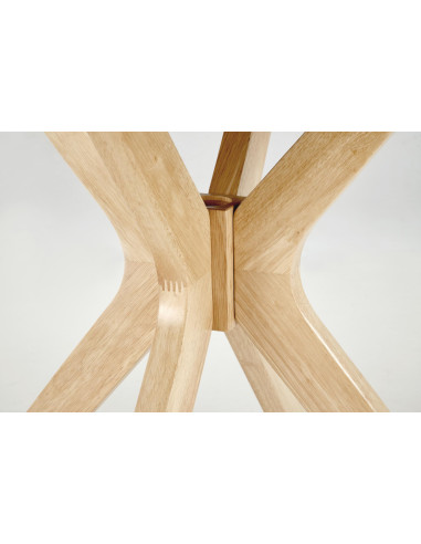 NICOLAS Stół Okrągły Fi120cm Dąb Naturalny - Naturalny Styl i Funkcjonalność