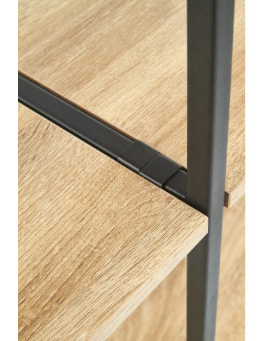 REG19 Regał Loftowy 90/30/190 cm Dąb Sonoma/Czarny - Praktyczny Design