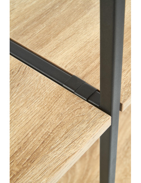 REG19 Regał Loftowy 90/30/190 cm Dąb Sonoma/Czarny - Praktyczny Design