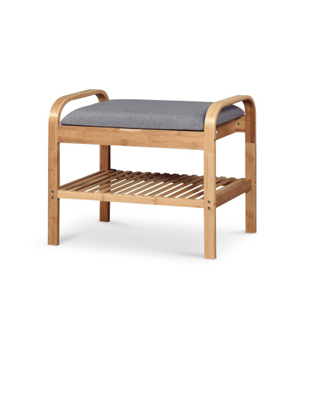 ST12 Stojak na Buty - Siedzisko / Bambusowy - Naturalny Styl