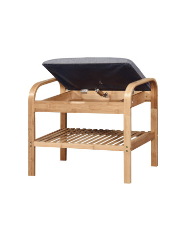 ST12 Stojak na Buty - Siedzisko / Bambusowy - Naturalny Styl