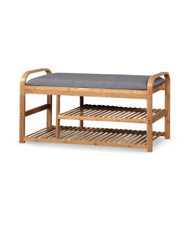 ST13 Stojak na Buty - Siedzisko / Bambus - Praktyczność i Naturalny Design