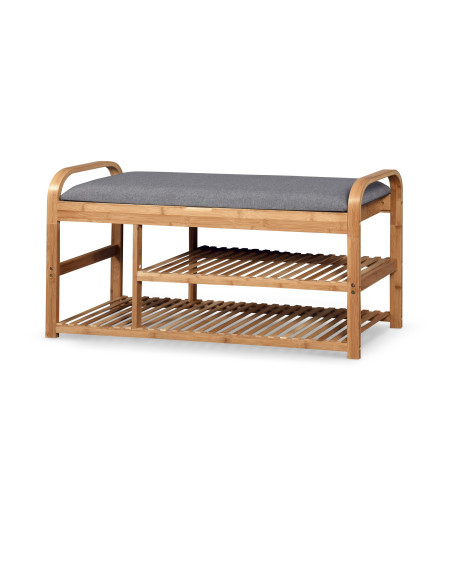 ST13 Stojak na Buty - Siedzisko / Bambus - Praktyczność i Naturalny Design