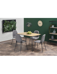 Stół TORISTO 120 x 80 blat - dąb złoty / nogi - czarne