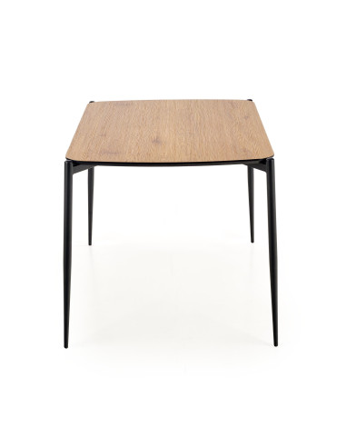 Stół TORISTO 120 x 80 blat - dąb złoty / nogi - czarne