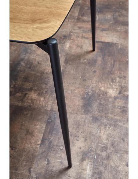 Stół TORISTO 120 x 80 blat - dąb złoty / nogi - czarne