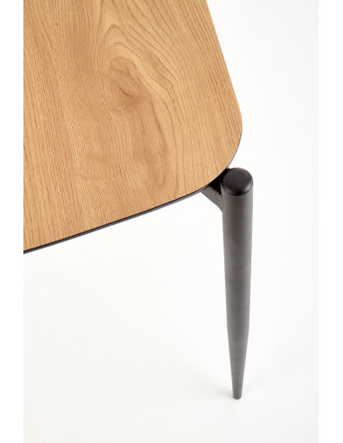 Stół TORISTO 120 x 80 blat - dąb złoty / nogi - czarne