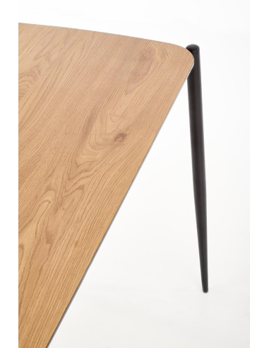 Stół TORISTO 120 x 80 blat - dąb złoty / nogi - czarne