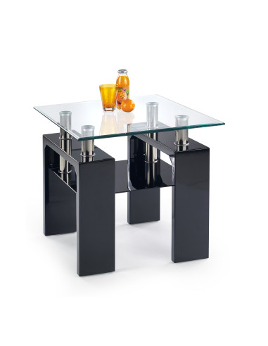 DIANA H KWADRAT Ława Szklana z Półką - Elegancja i Funkcjonalność
