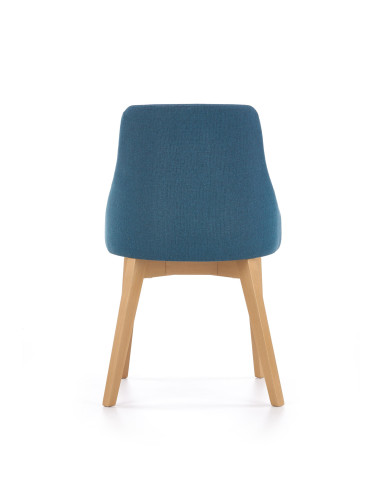 Krzesło drewniane TOLEDO dąb miodowy / turkusowy