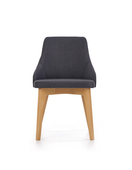 TOLEDO Krzesło Drewniane Dąb Miodowy/Ciemny Grafit - Ciepło i Styl