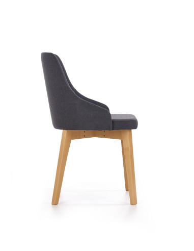 TOLEDO Krzesło Drewniane Dąb Miodowy/Ciemny Grafit - Ciepło i Styl