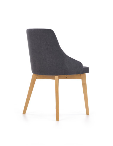 TOLEDO Krzesło Drewniane Dąb Miodowy/Ciemny Grafit - Ciepło i Styl