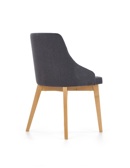 TOLEDO Krzesło Drewniane Dąb Miodowy/Ciemny Grafit - Ciepło i Styl