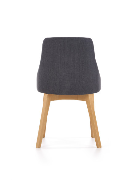 TOLEDO Krzesło Drewniane Dąb Miodowy/Ciemny Grafit - Ciepło i Styl