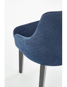 TOLEDO 3 Pikowane Krzesło Drewniane Velvet Granatowy - Luksusowy Akcent 2