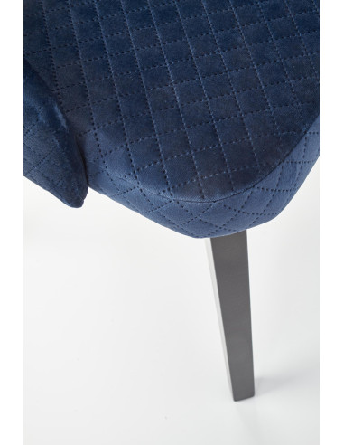 TOLEDO 3 Pikowane Krzesło Drewniane Velvet Granatowy - Luksusowy Akcent